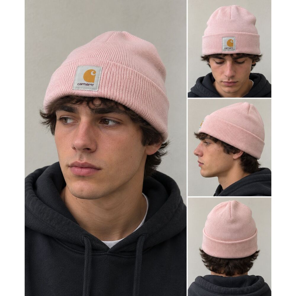 CARHARTT Short Watch Cap Beanie Light Pink